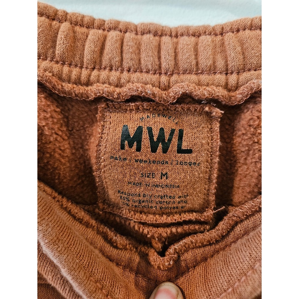 Madewell MWL Superterry Sweatpants Terracotta Orange Organic Cotton Joggers M - Picture 3 of 7